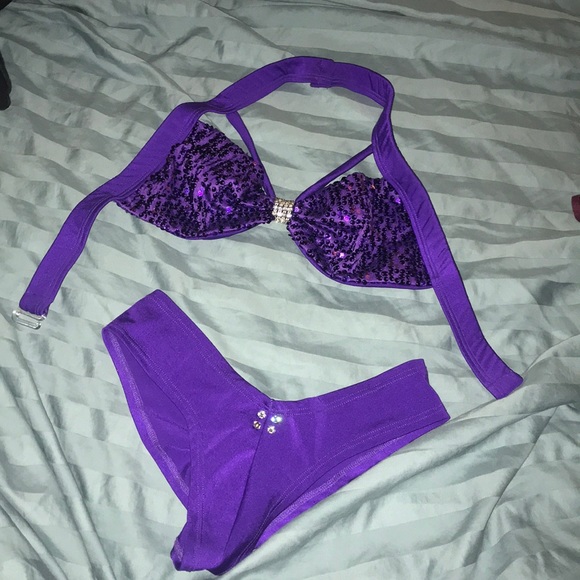 Scrunch butt sequin stripper / gogo dancer bikini - Picture 2 of 5